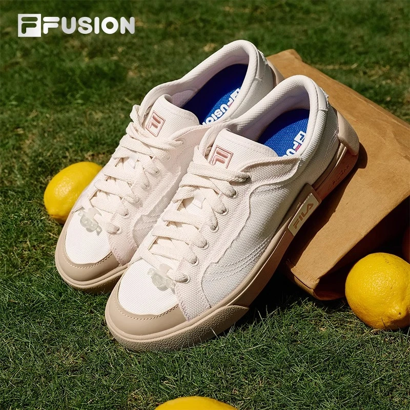 FILA FUSION斐乐潮牌POP帆布鞋男女2025夏季新款轻便休闲情侣鞋子