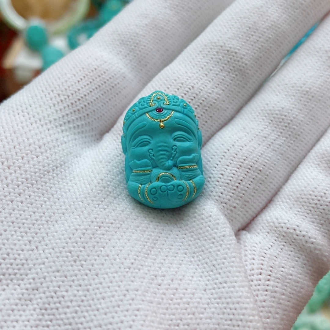 绿松石未镶嵌象神