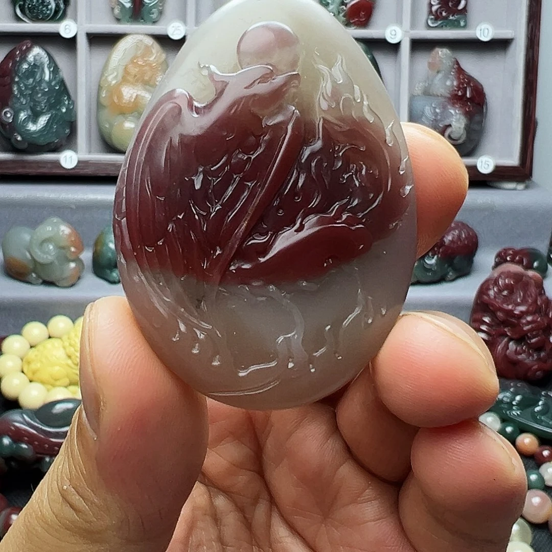 玛瑙/玉髓未镶嵌秦紫玉