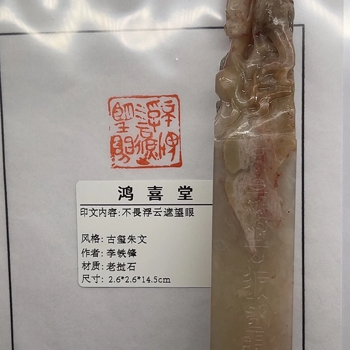 浪***客老挝石印石不畏浮云遮望眼（李铁峰）