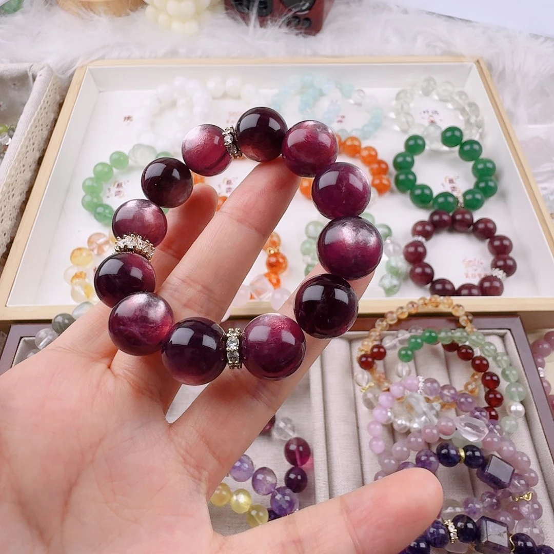 不***山烟晶手链银S925镶嵌