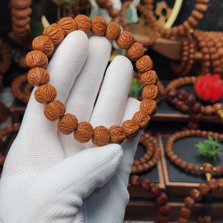 吊坠桃核12龙鳞纹手串