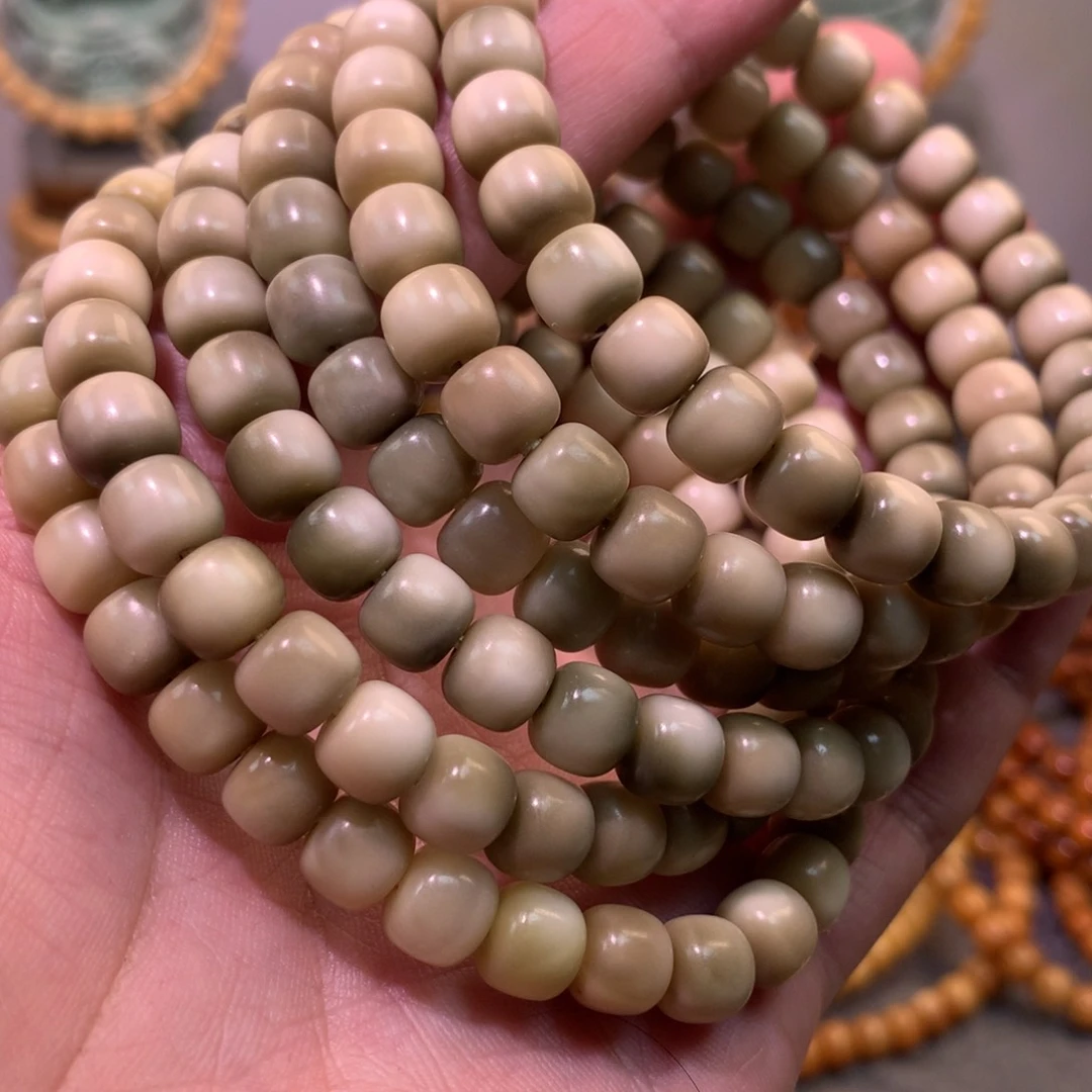 星月菩提吊坠8×7青花瓷奶奶灰单圈