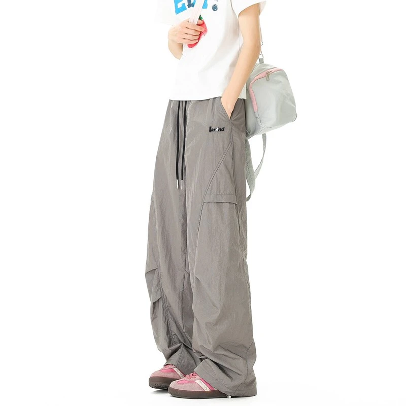 户外轻量化褶皱速干工装伞兵库男夏季美式复古运动风登山冲锋裤子