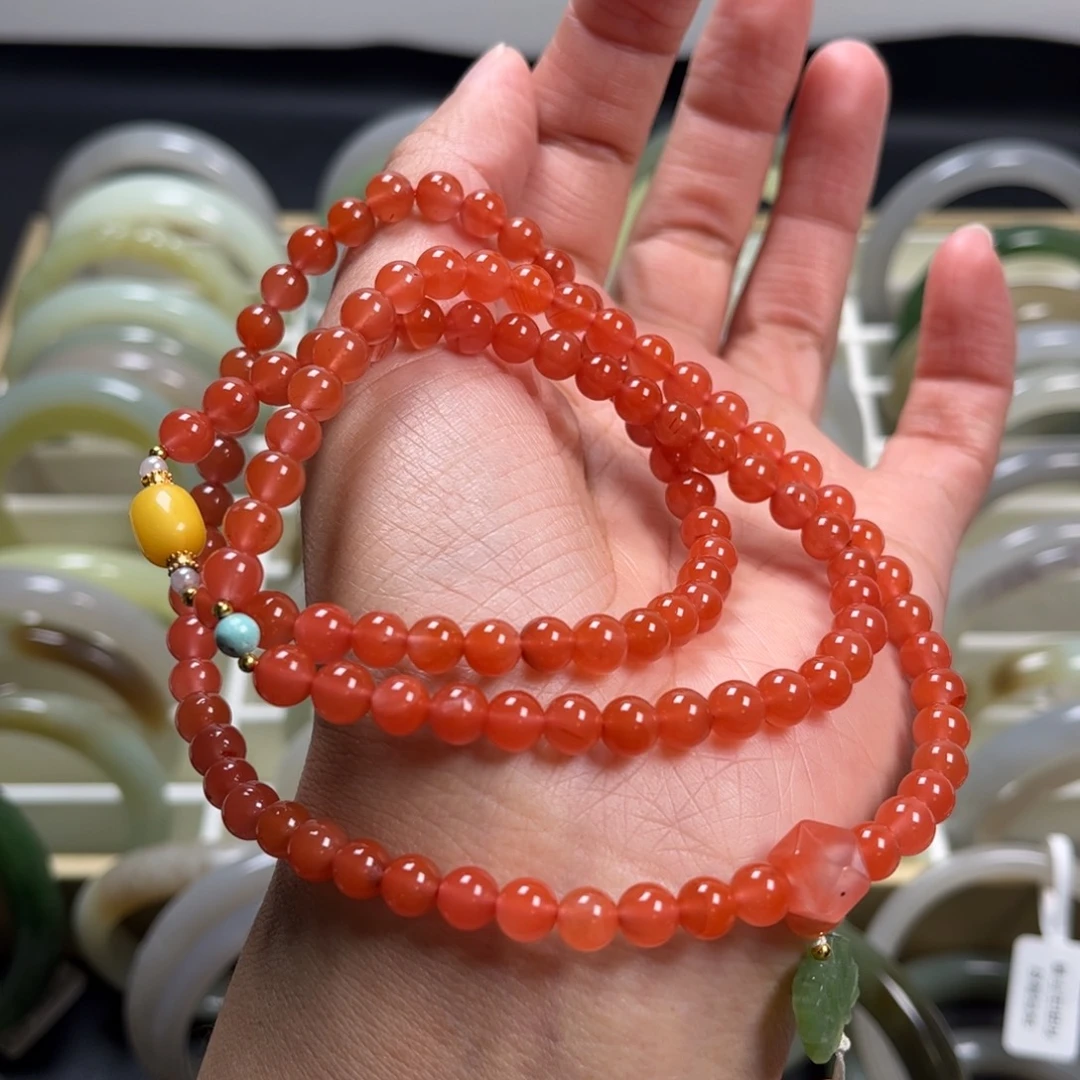 南红玛瑙未镶嵌毛衣链