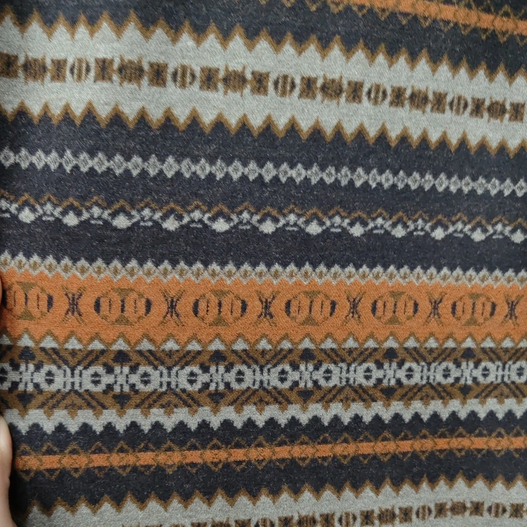 民族风布料 橘蓝