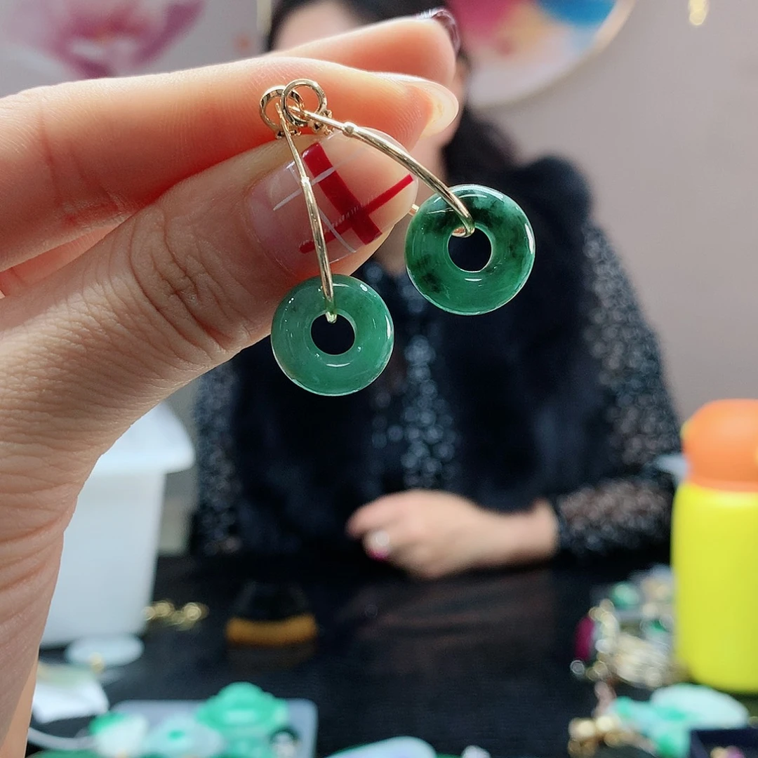 【闪购商品】翡翠耳饰未镶嵌，