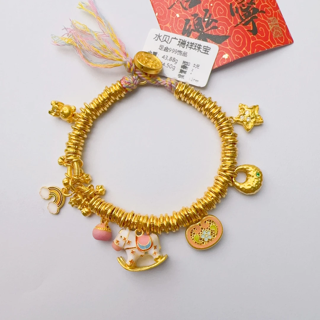 足金999 投资金 卡5盘缠 43.88g 总长16.5cm z u