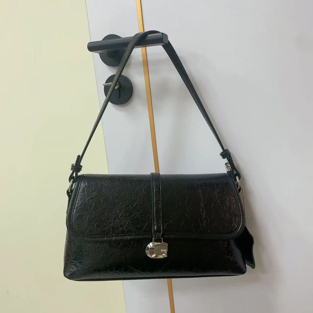 88127#黑色【尺寸：长-宽-高-】潮流气质休闲百搭时尚女士单肩包