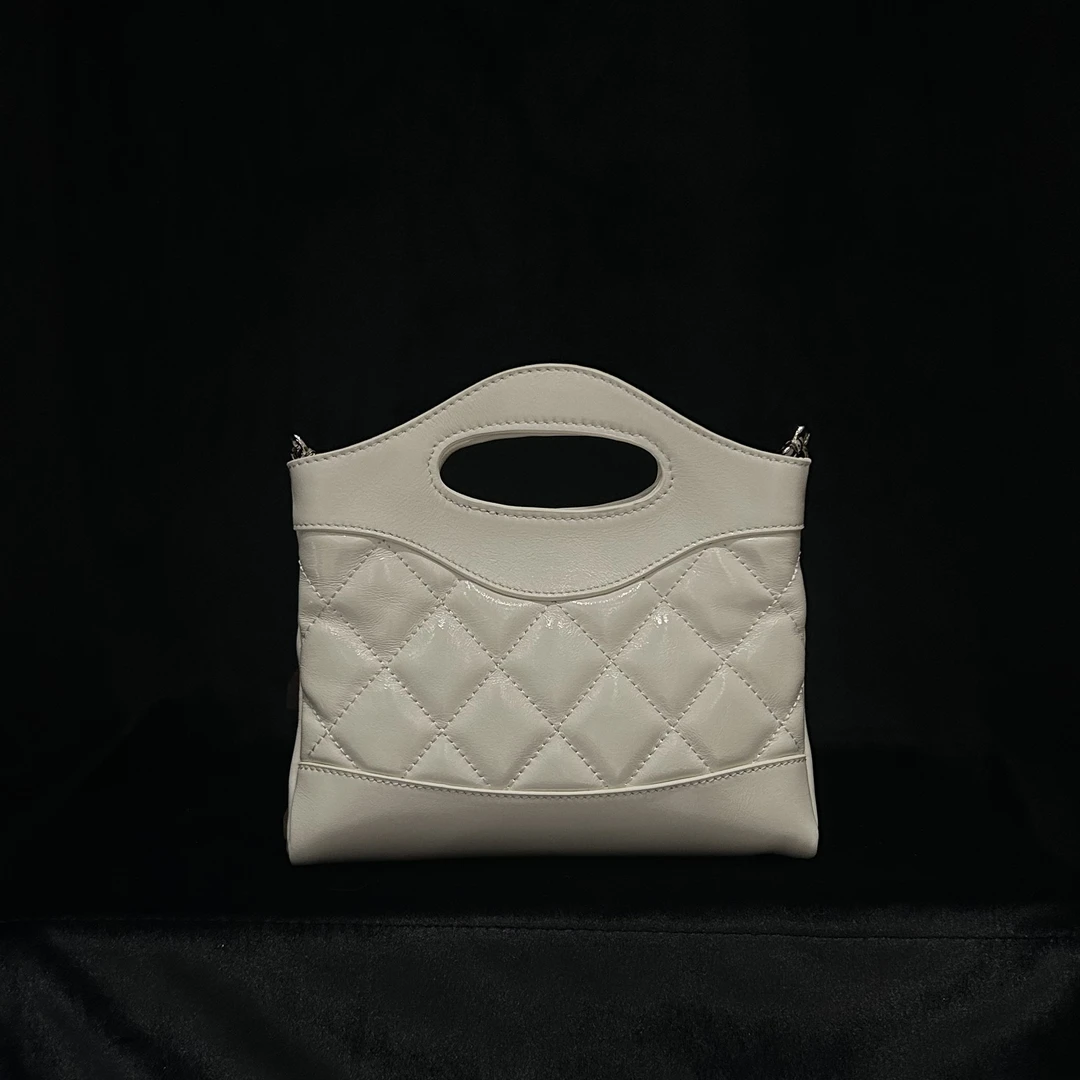 COCO DICV2025新款高端定制时尚女包 小椭圆31 白色20cm