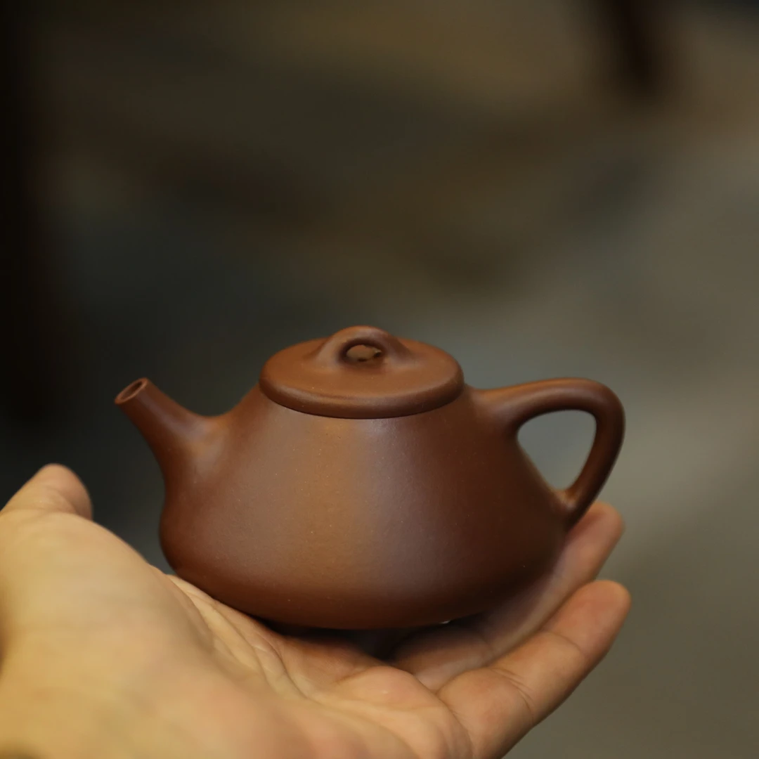 璞素文庭精选紫砂抟泥青年紫泥子冶石瓢100cc