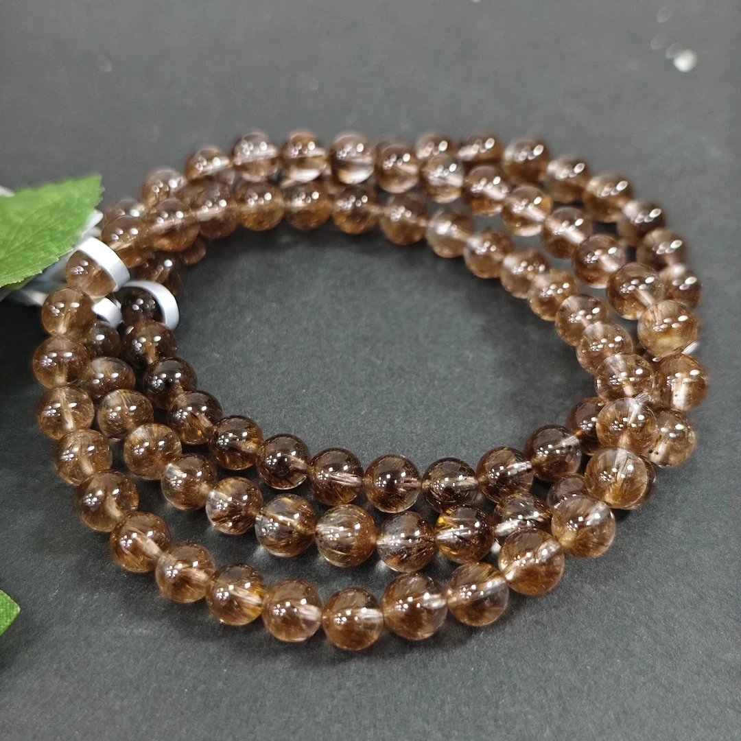 【书记甄选】天然烟花极光单圈手链 多样性发一件 约6mm 6936CK