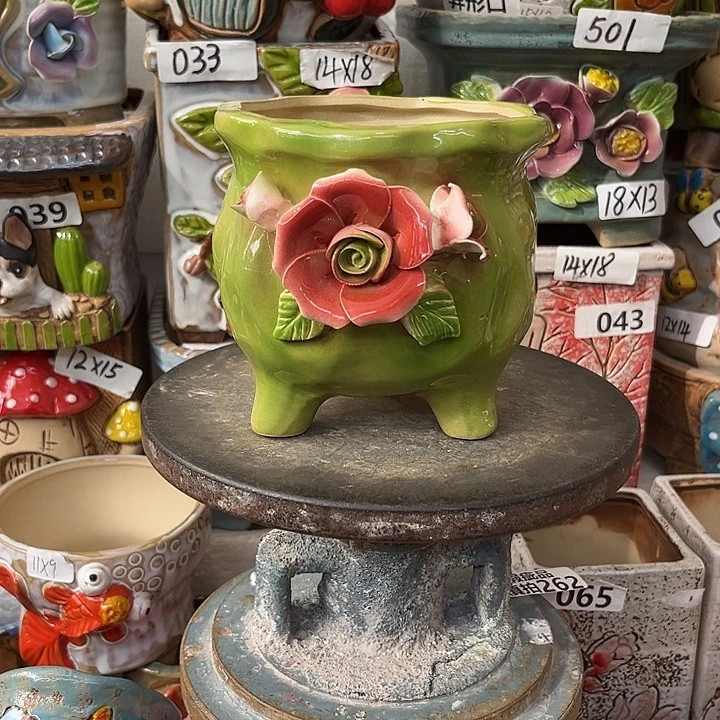 粗陶材质多肉花盆