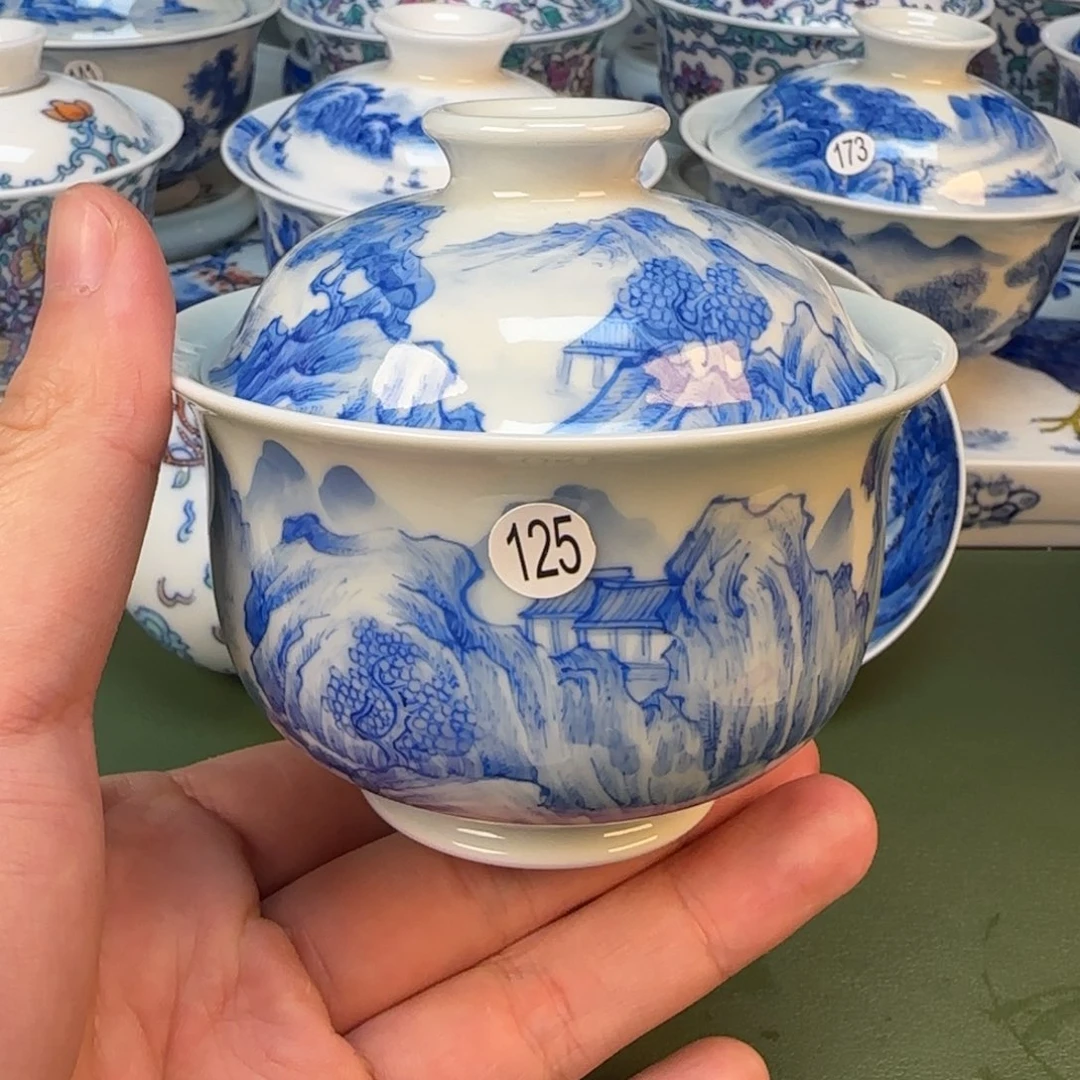 彦祖纯手工手绘茶具125