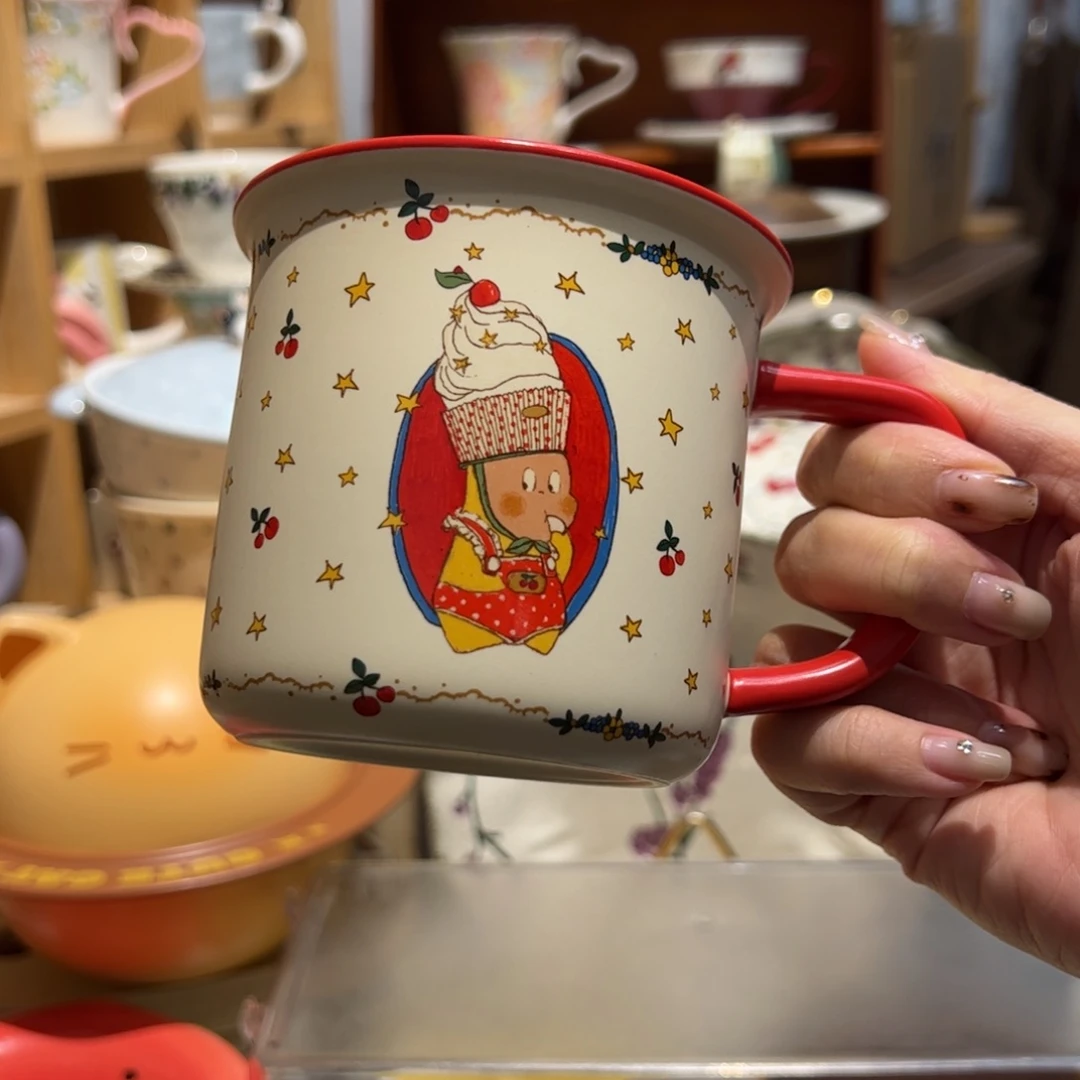 红樱桃星星人马克杯