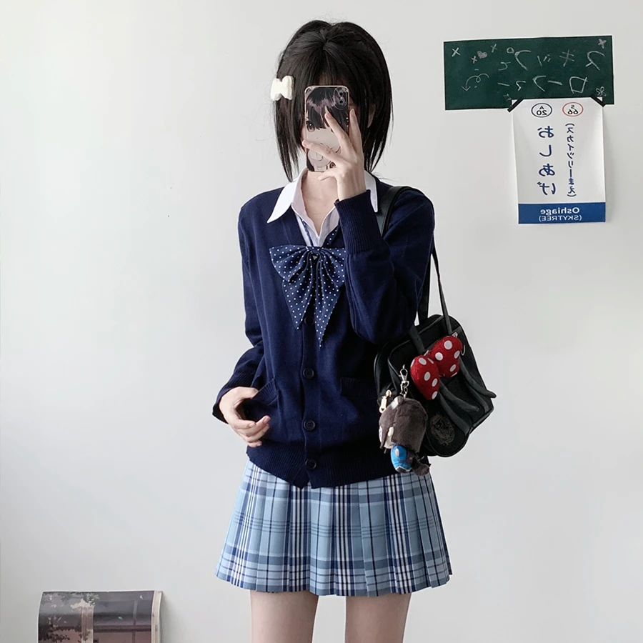 北璃酱日系jk制服原创正版汀兰格裙女学院百褶裙高腰半身短裙套装