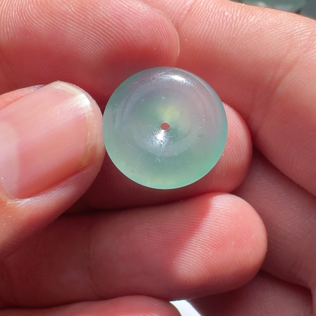 未镶嵌定制翡翠南***心天然翡翠扣子