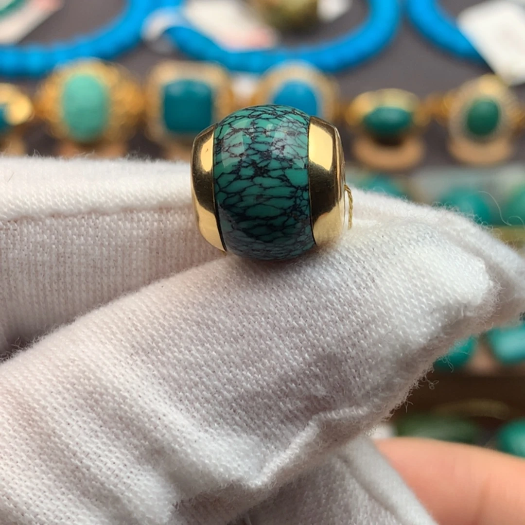 绿松石18K金镶嵌绿松石