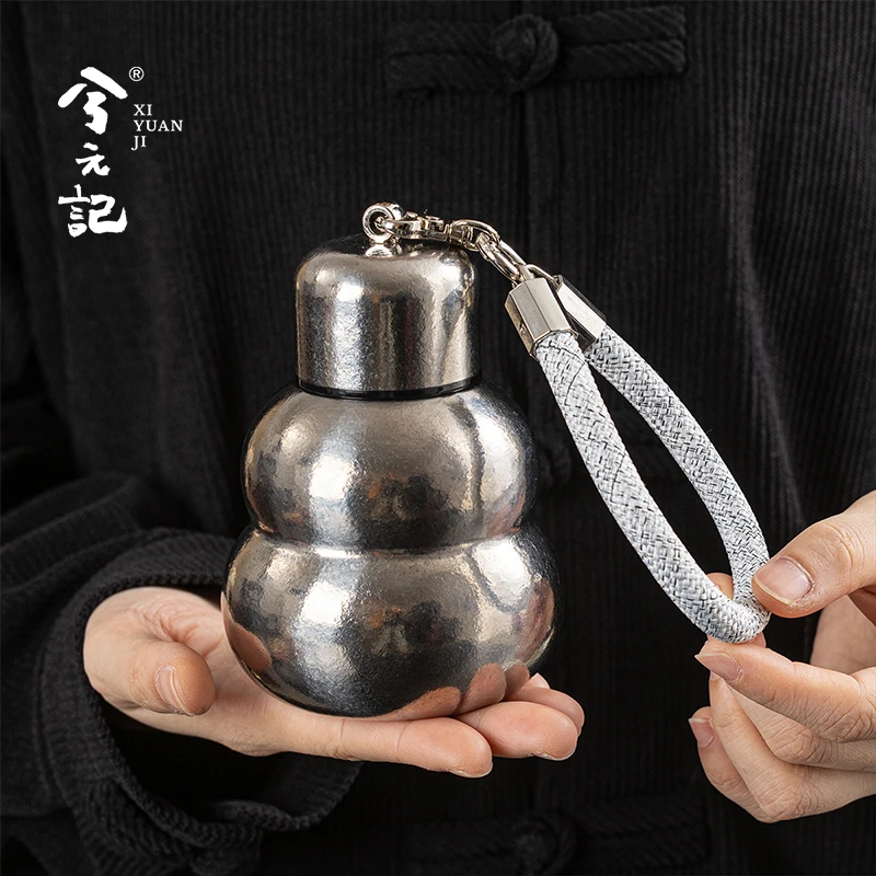 兮元记纯钛保温杯男士泡茶杯办公室小巧便携高档水杯家用闷茶杯子