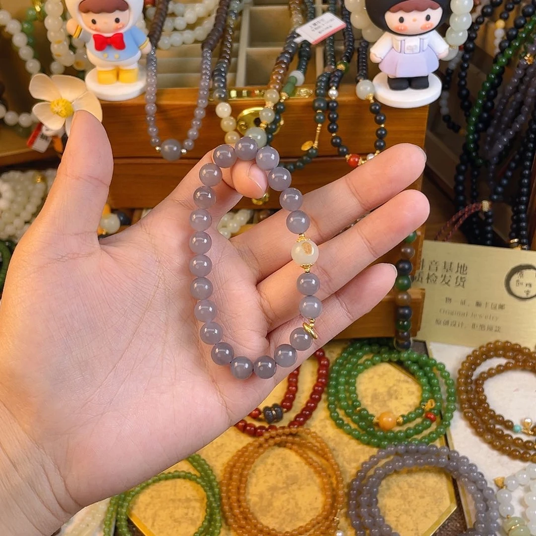 和田玉单圈手串未镶嵌