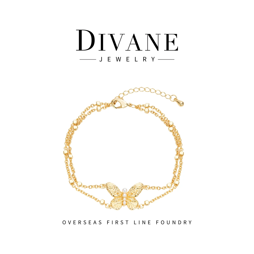 IDLOVE外单 设计师款百搭蝴蝶手链G0897