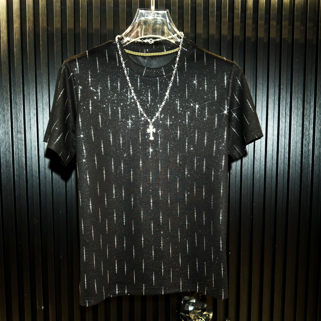 夏季短袖修身型基础大众常规T恤弹力时尚圆领男士大码休闲百搭t恤