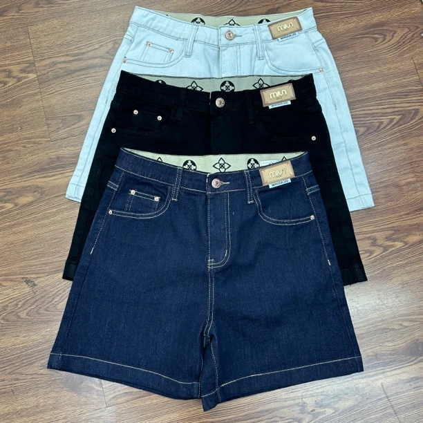 夏季高腰适中百搭水洗蓝色潮流牛仔短裤女款爆款2025新款牛仔短裤