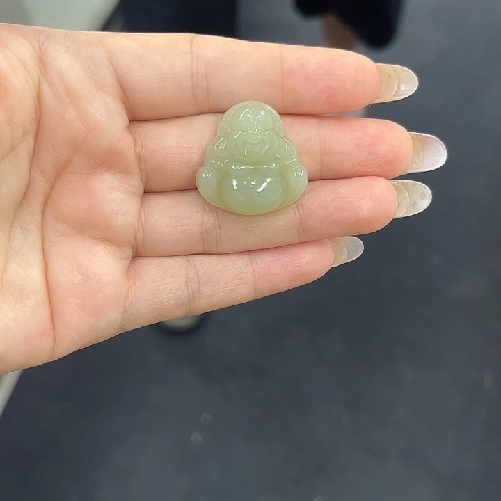 猫***角和田玉（糖玉）未镶嵌颈饰和田玉佛公