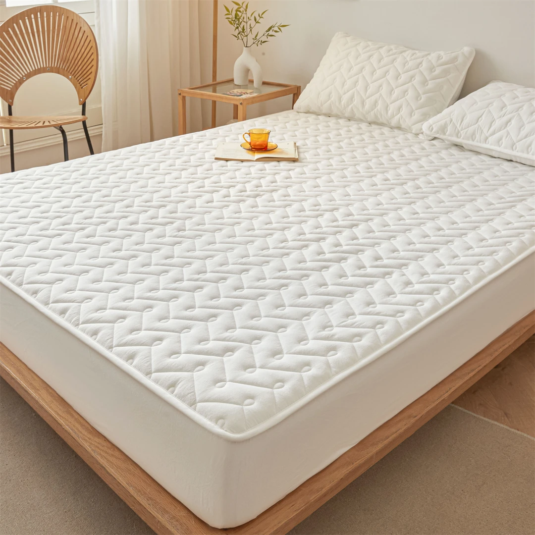 水星家纺2025新款A类全棉水洗棉夹棉床笠床垫保护套-絮语系列