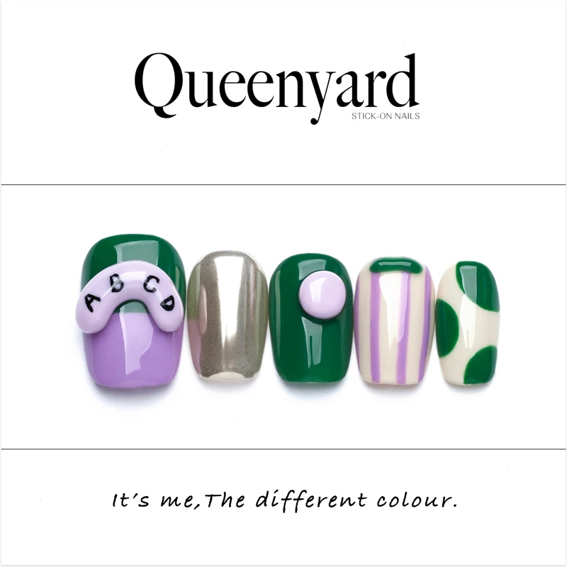 QUEENYARD【巴斯光年】夏日氛围感多巴胺色2024秋冬新款穿戴甲片