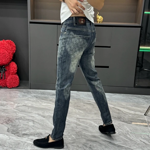 2209-广州男士高品质修身小脚牛仔裤秋季时尚欧货