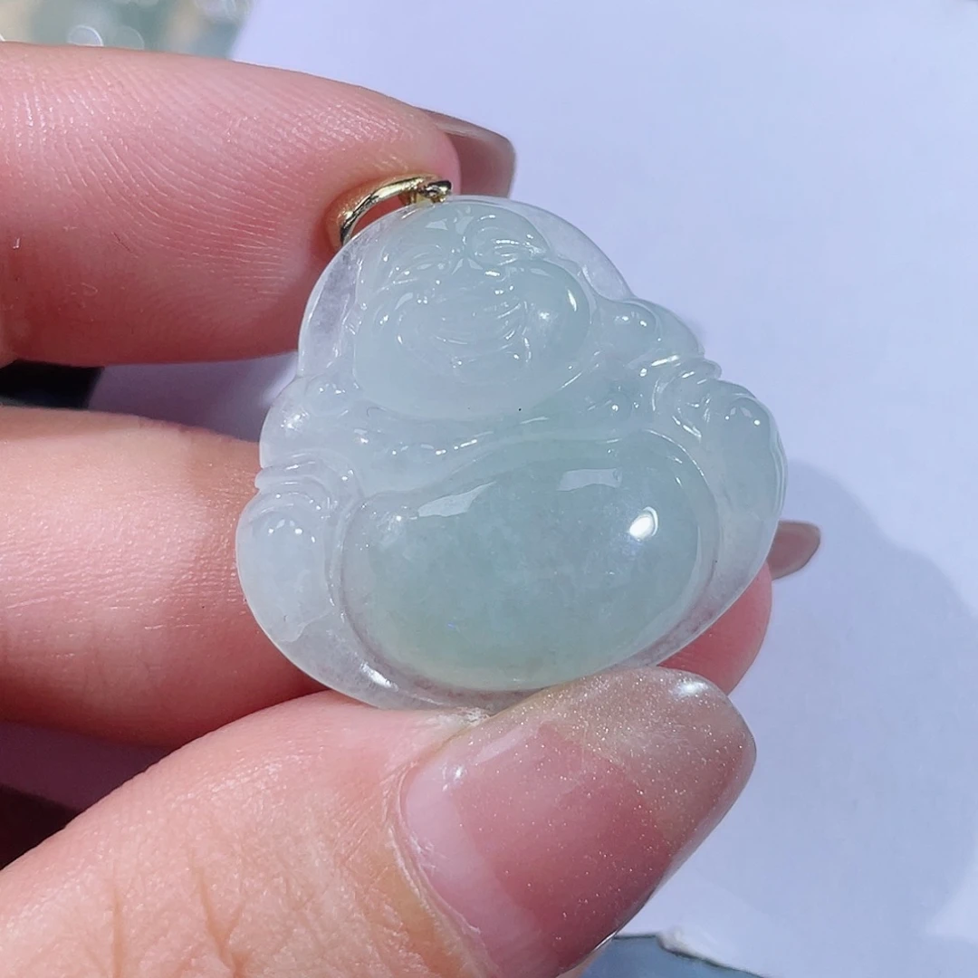 翡翠未镶嵌颈饰佛公