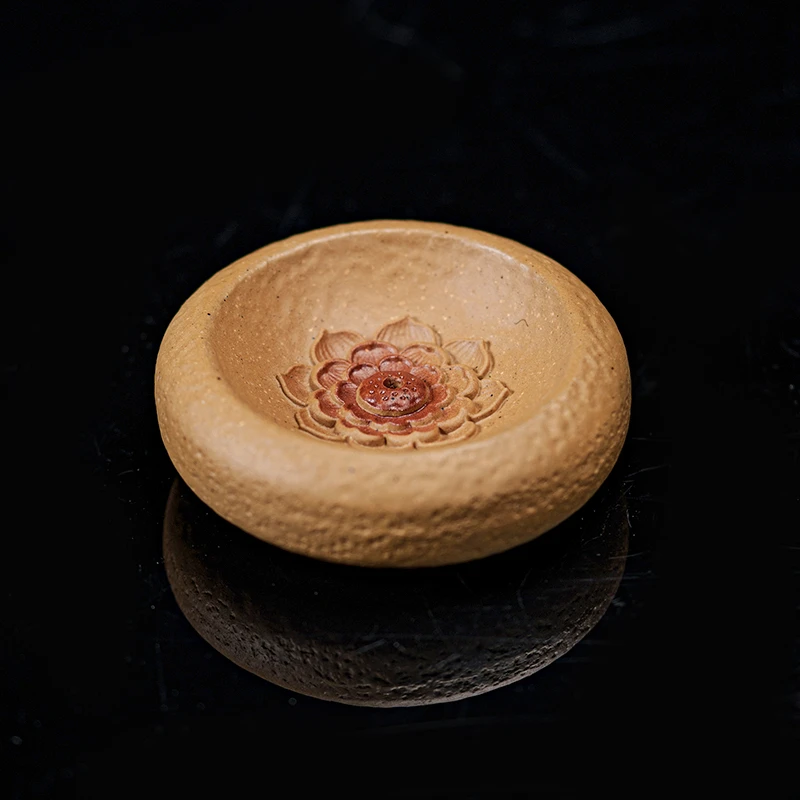 【莲花香插】原矿段泥  手工制作 紫砂茶宠