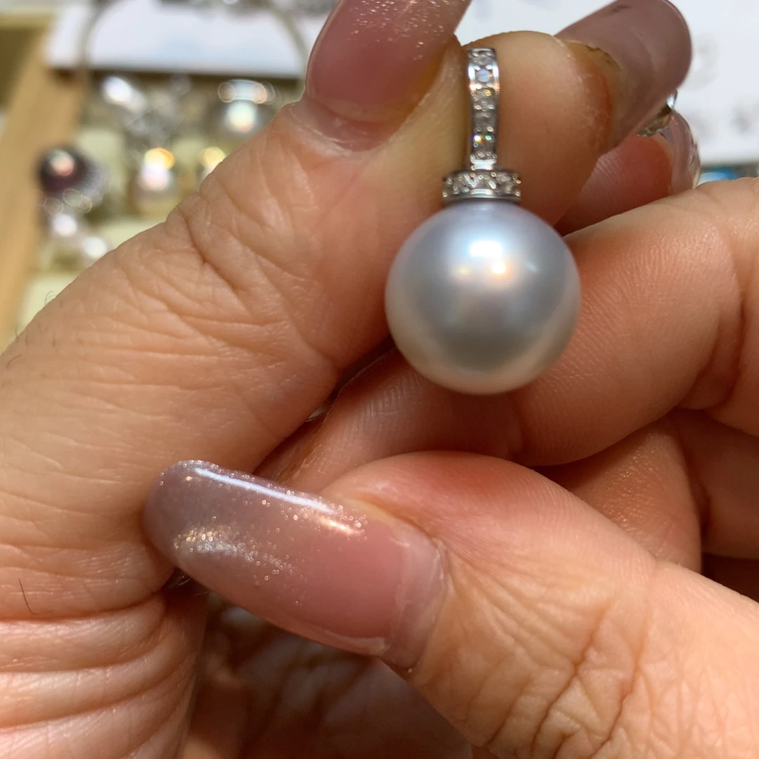 海水珍珠颈饰银S925镶嵌