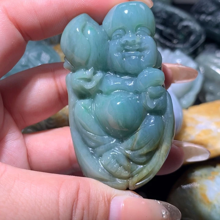 翡翠未镶嵌颈饰保真天然A货翡翠