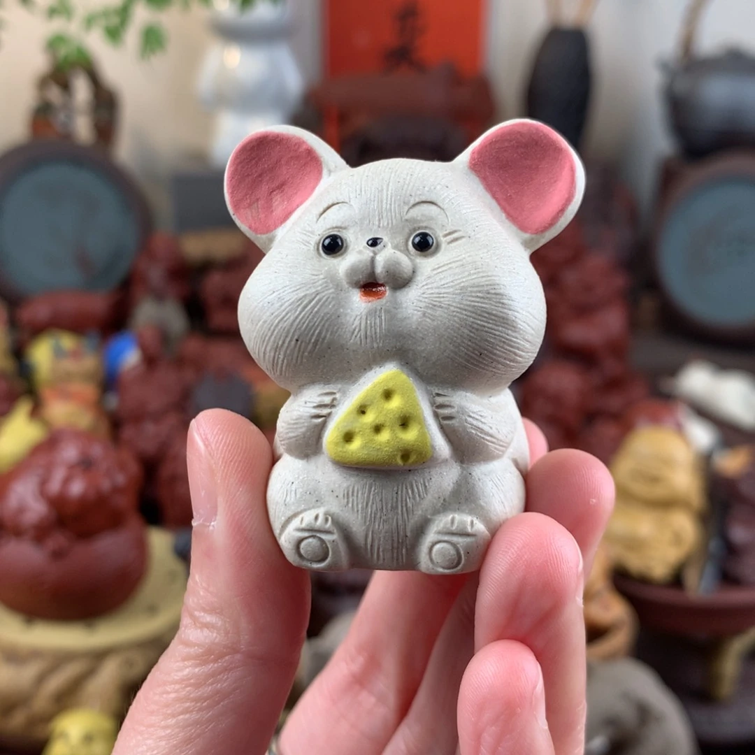 紫砂茶宠可爱鼠二号