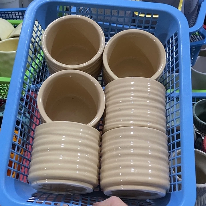 陶盆有孔 瑕疵针孔漏釉介意勿拍外高 7外口8