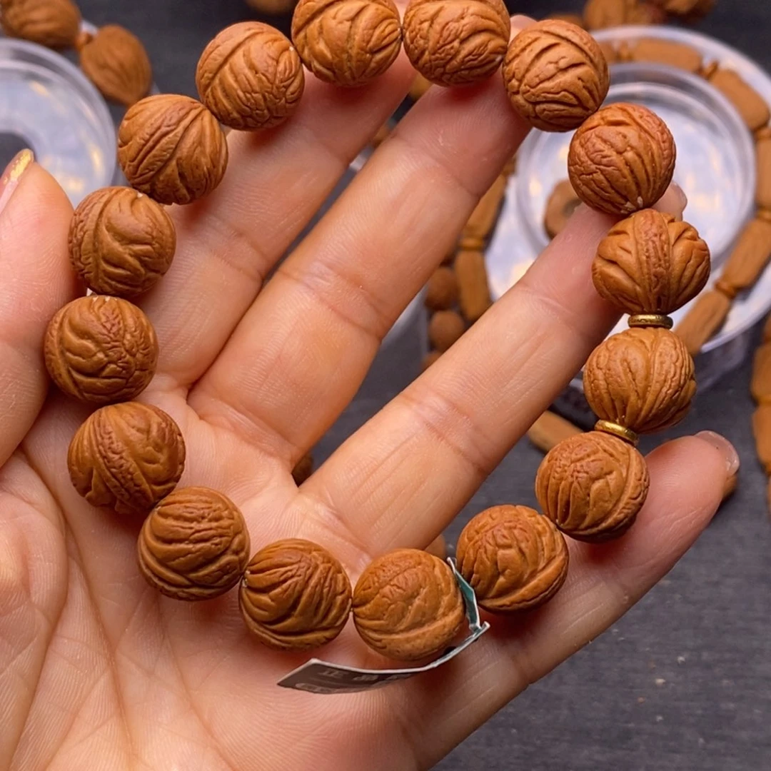 秦岭龙纹桃核手串