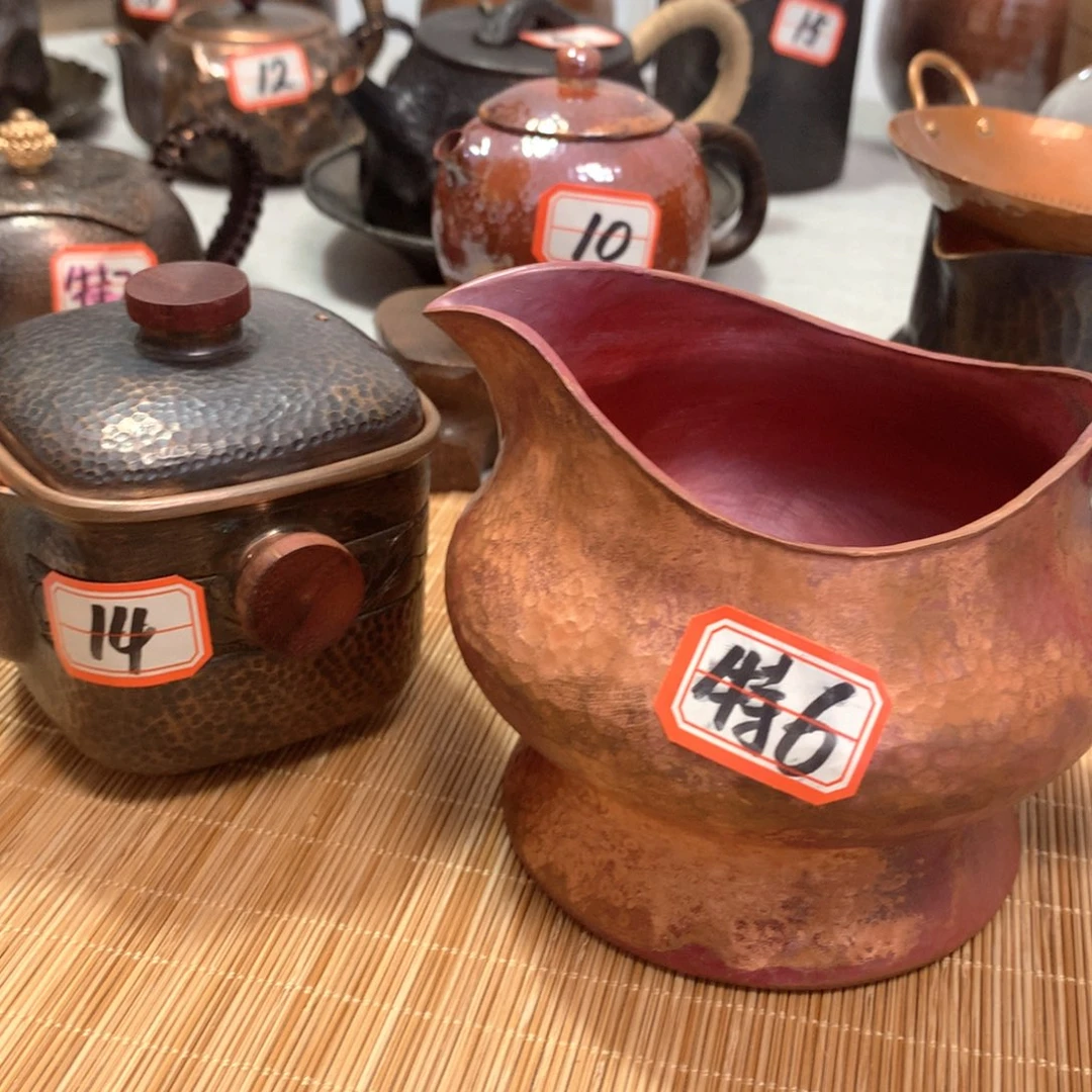 美***后四方錾刻手抓壶加特厚公道杯