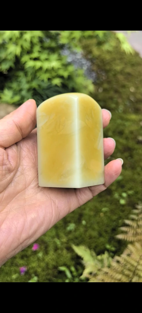 青田封门菜花，尺寸:3.4*6.5cm