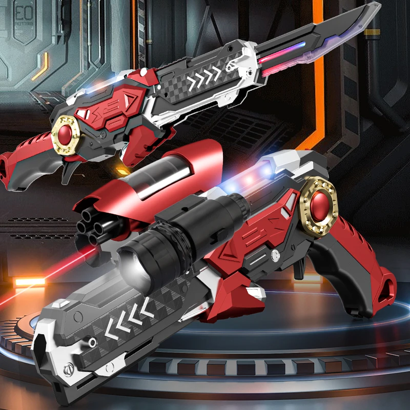 四合一电动声光八音剑智能机械变形男孩儿童发光黑科技玩具礼物