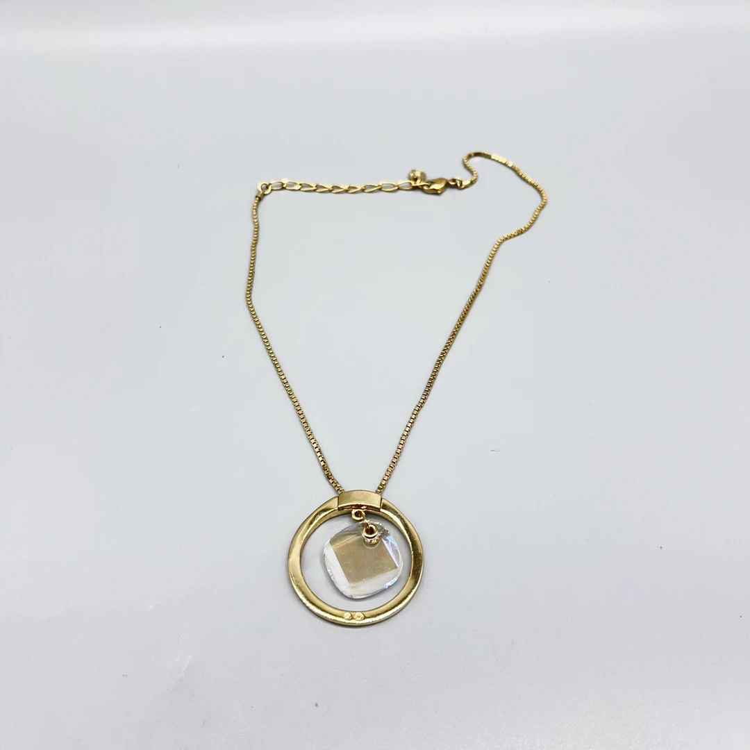 95新 Marc Jacobs/莫杰  施华洛世奇资金色镶钻项链 1671 6125