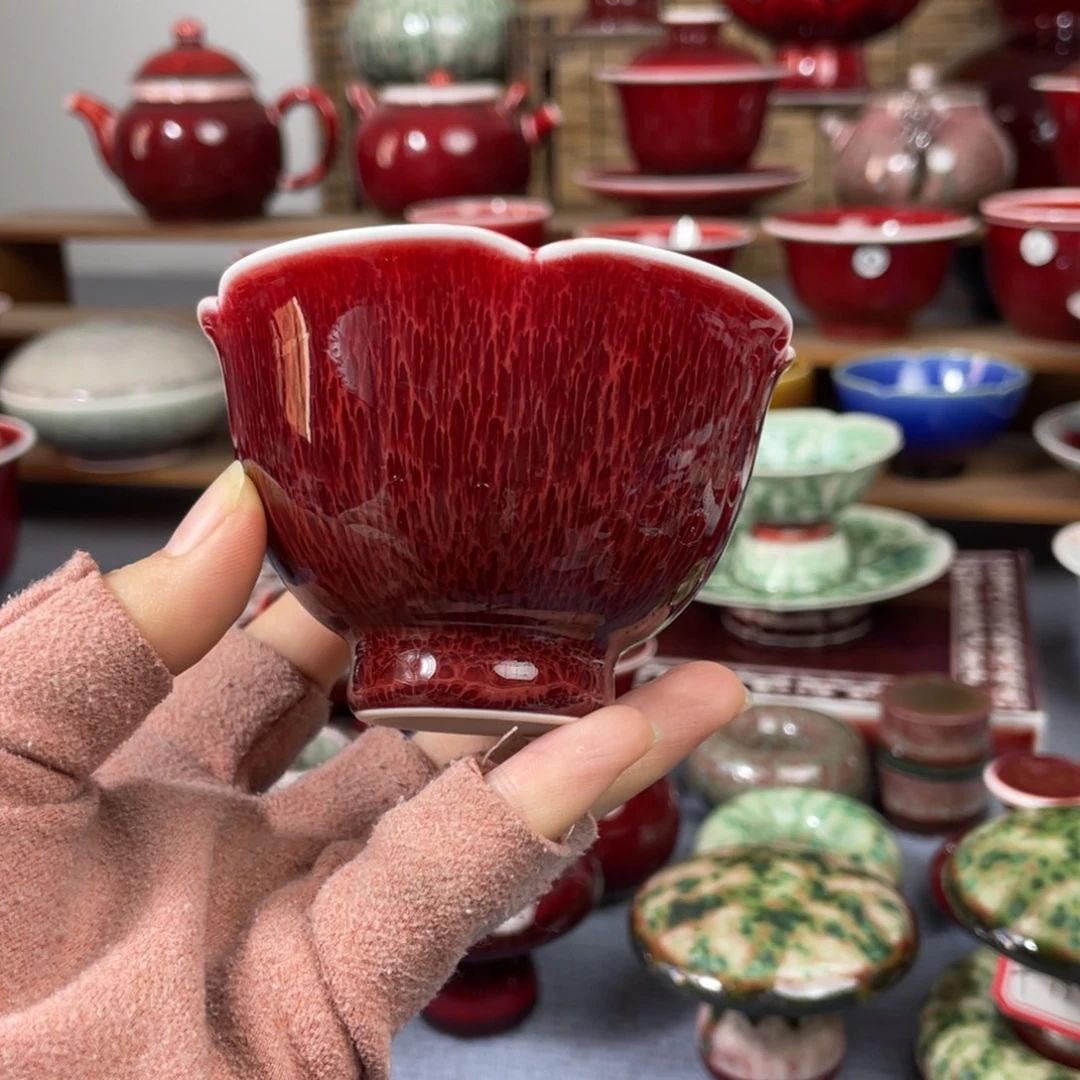 景德镇原矿陶瓷 花口杯