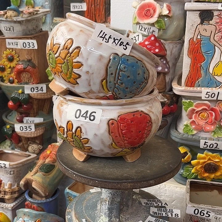 粗陶材质多肉花盆