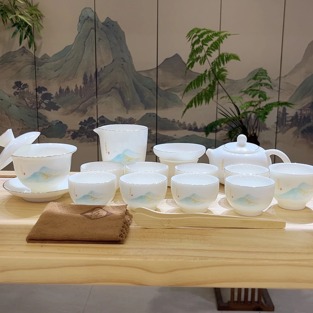 【都彩】日照金山羊脂玉瓷16头