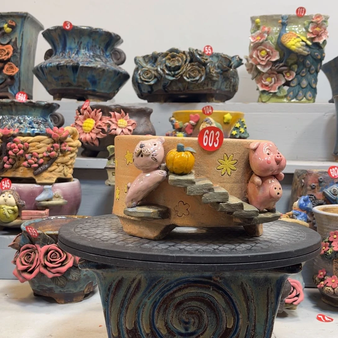 陶瓷603 号陶然花盆