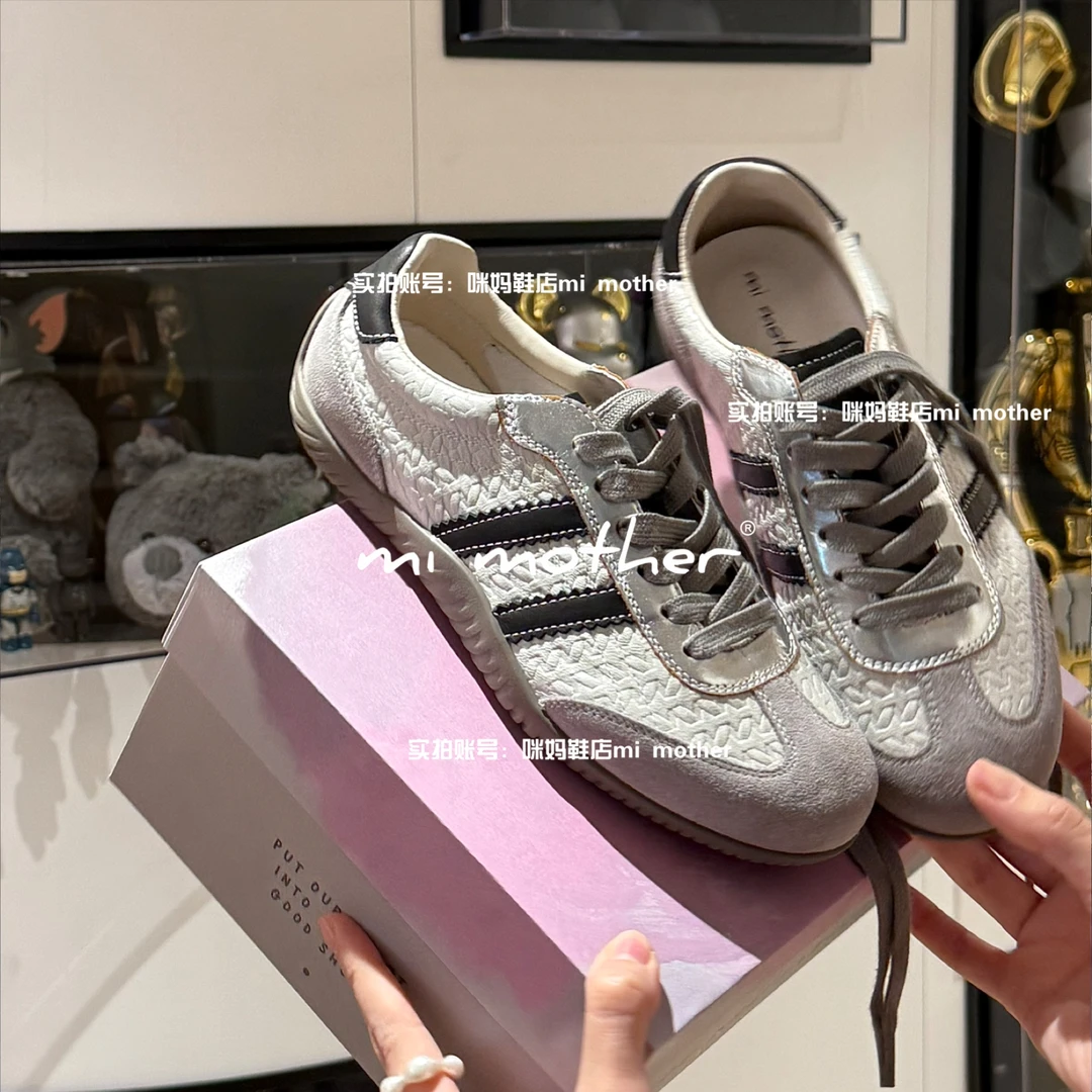 mi mother“乌云午后”头层牛皮 真皮 25秋 暴走德训鞋 平底休闲