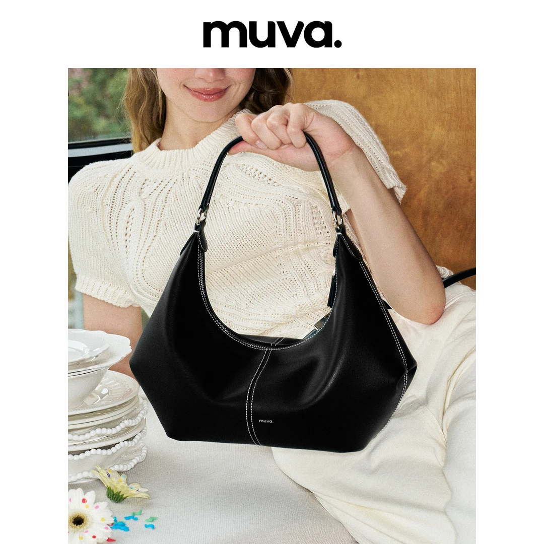 MUVA复古腋下包女高级感小众设计单肩包通勤百搭手提包6.2新款