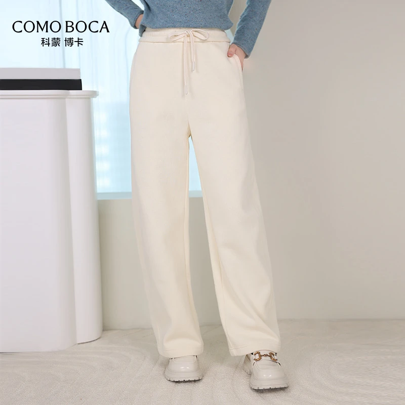 COMOBOCA/科蒙·博卡显瘦高腰垂感直筒裤阔腿裤卫裤KKRIX2D561