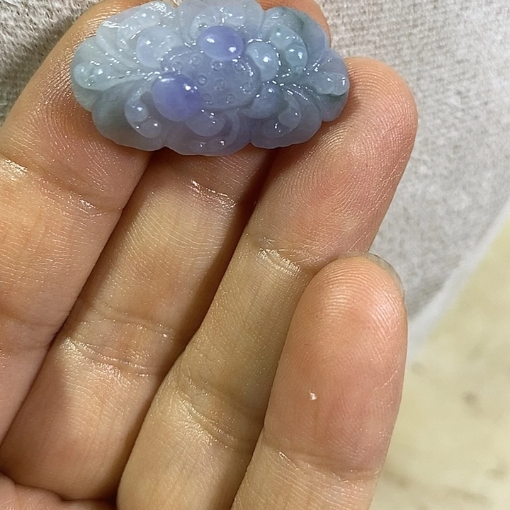 定制翡翠未镶嵌紫花
